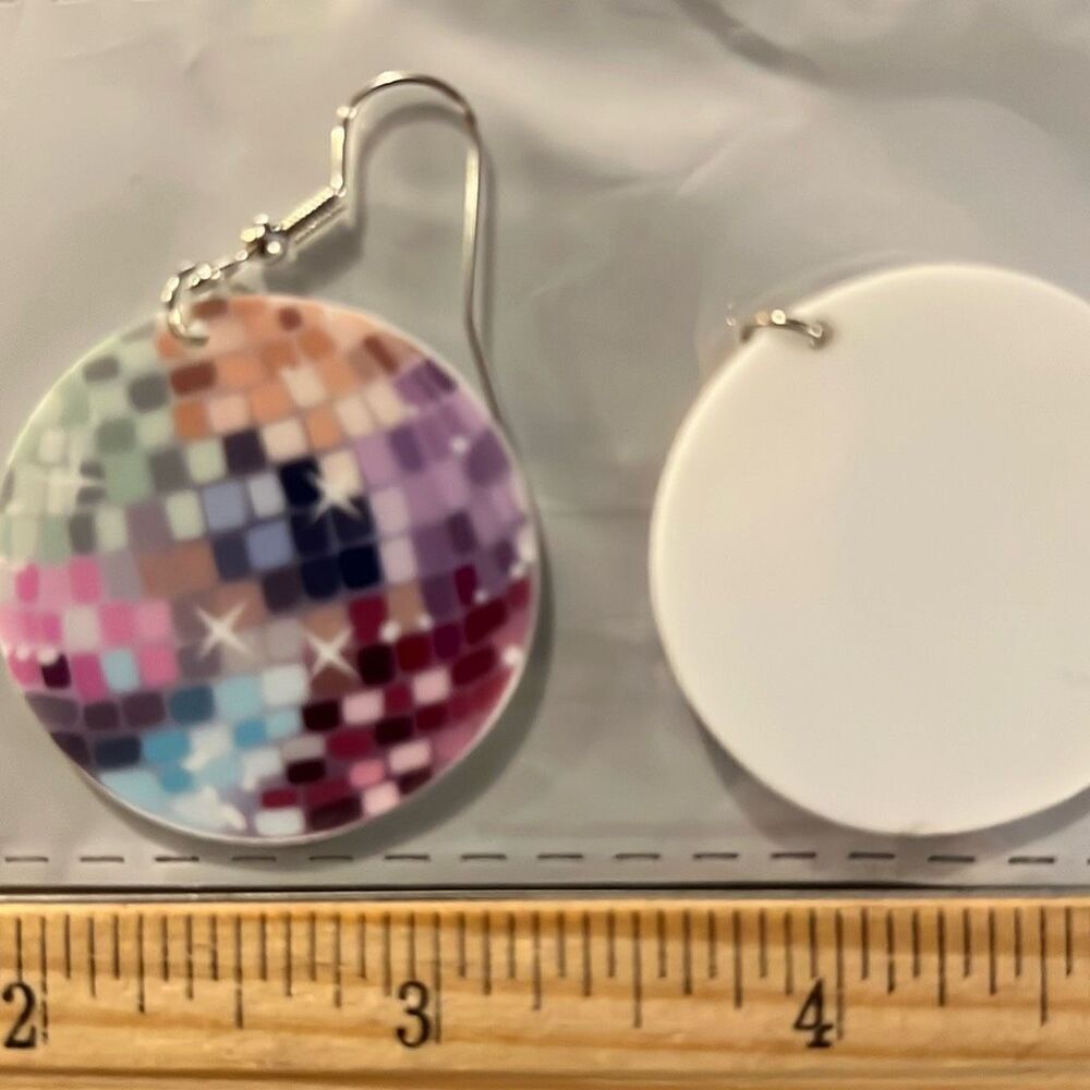 Colorful Disco Ball Dangle Earrings – Lightweight Statement Jewelry